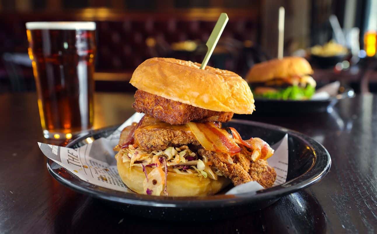 Enjoy New Zealand, Burgers, Pub Food, Vegetarian options, Gluten Free options, Vegan options, Bars & pubs, Restaurant, Gastropub, Indoor & outdoor seating, $$$, Bar scene and Live music cuisine at The Ballarat in Queenstown CBD, Queenstown